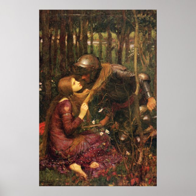 La Belle Dame sans Merci, by J W Waterhouse Poster (Vorne)