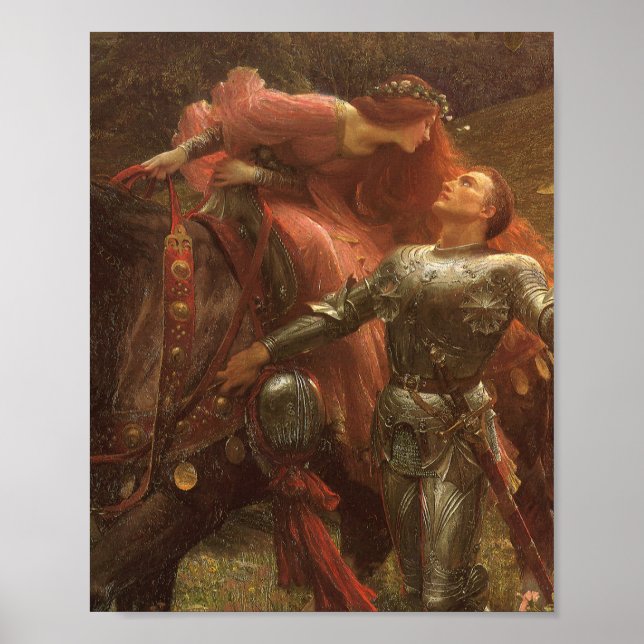 La Belle Dame Sans Merci Sir Frank Dicksee Poster (Vorne)