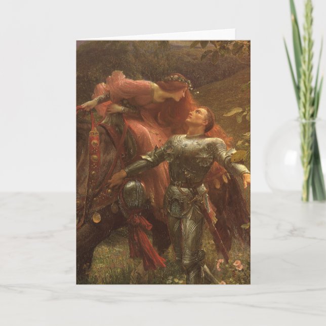 La Belle Dame sans Merci von Sir Frank Dicksee Dankeskarte (Vorderseite)