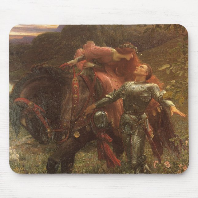 La Belle Dame sans Merci von Sir Frank Dicksee Mousepad (Vorne)