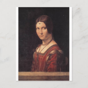 La Belle Ferronniere by Leonardo Da Vinci Postkarte