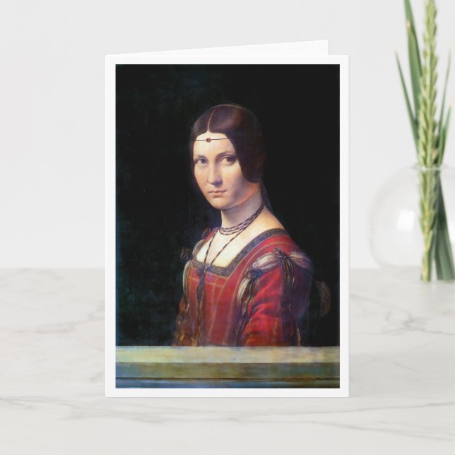 La Belle Ferronniere, Leonardo da Vinci Karte (Vorderseite)
