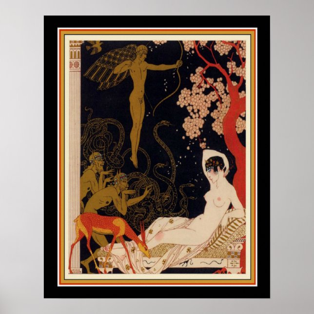 " La Belle Helene" 1922 Art Déco 16 x 20 (Devant)