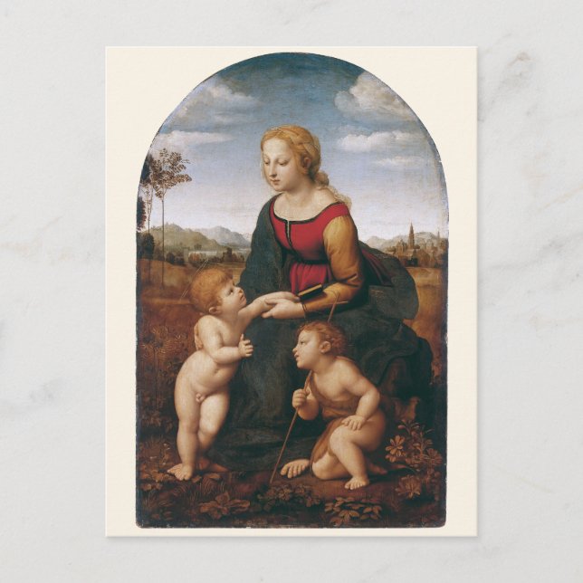 La Belle Jardinière von Rapahel Postkarte (Vorderseite)