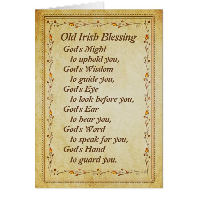 La Bénédiction irlandaise, la Sagesse de Dieu pour (Devant)