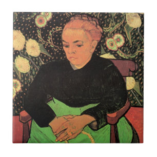 La Berceuse (Augustine Roulin) von Vincent van Gog Fliese