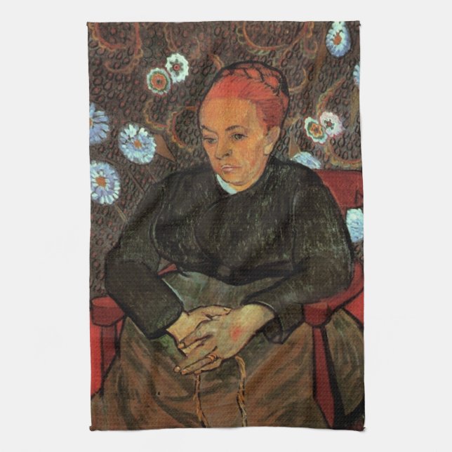 La Berceuse (Augustine Roulin) von Vincent van Gog Geschirrtuch (Vertikal)