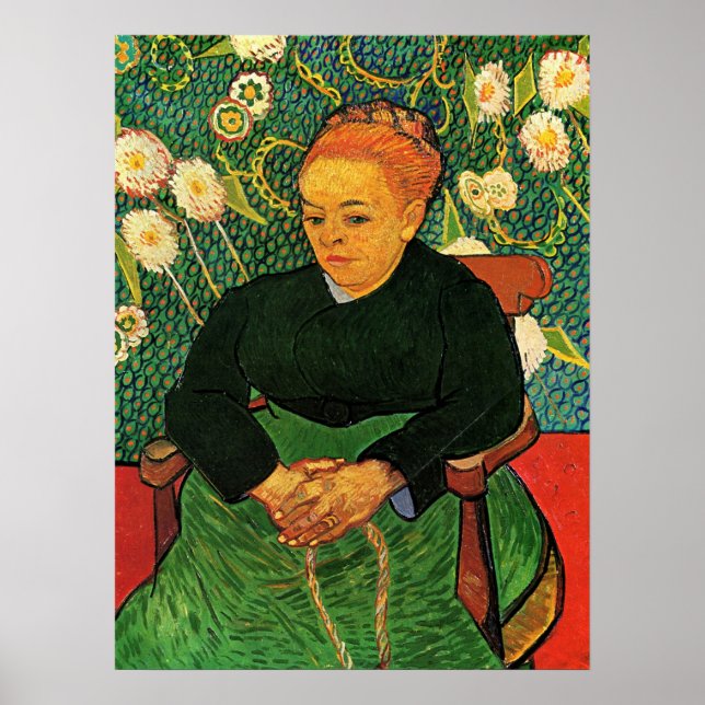 La Berceuse (Augustine Roulin) von Vincent van Gog Poster (Vorne)