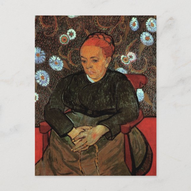 La Berceuse (Augustine Roulin) von Vincent van Gog Postkarte (Vorderseite)
