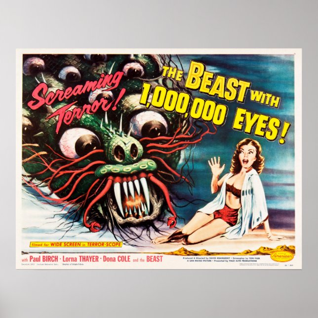 La bête avec un million d'yeux Poster du film vieu (Devant)