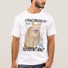 La bête en moi drôle de t-shirt de chat de meme
