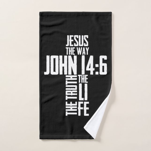La Bible chrétienne Verse Jésus Le Chemin Jean 14: (Serviette à main)