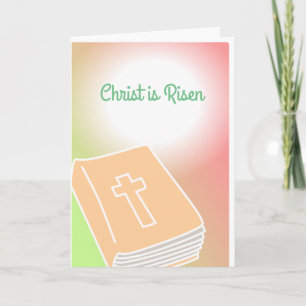 La bible croisée le Christ de carte de voeux est