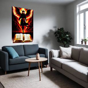 La Bible démoniaque AI Art Poster