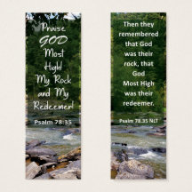 La Bible Verse Mon Rocher Mon Rédempteur Mini Sign