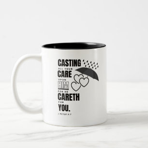 La Bible Verse Mug - I Pierre 5:7 KJV