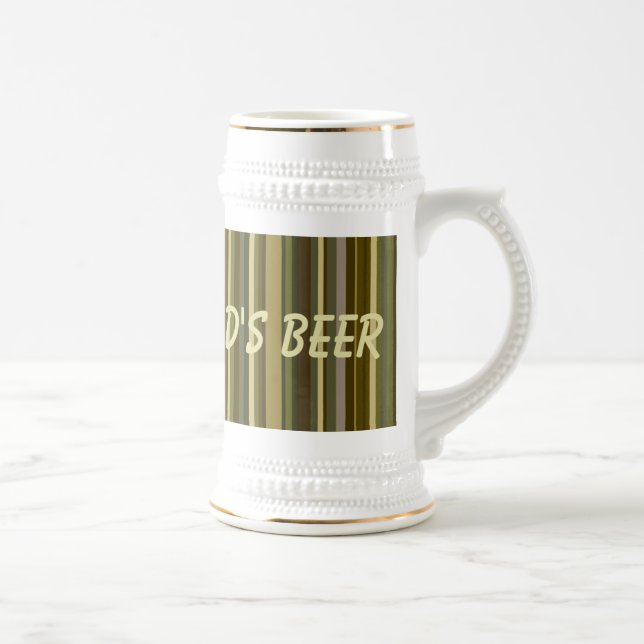 La bière de papa Brown striped Stein Mug (Droite)