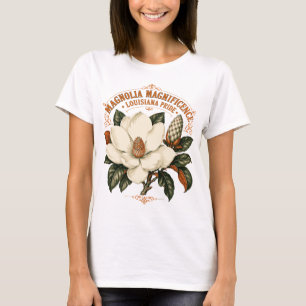 LA Blüten-Magnolienbaum-Motiv T-Shirt