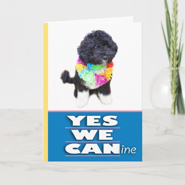 La BO Obama OUI NOUS carte de voeux canine (Devant)
