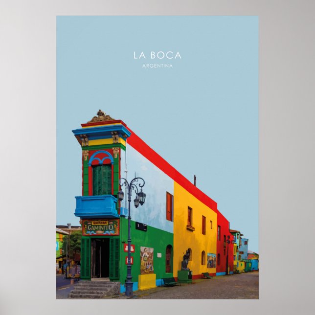 La Boca, Argentina Travel Artwork Poster (Vorne)