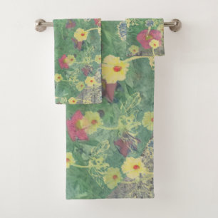 La Boca Floral Print Badezimmer Handtücher