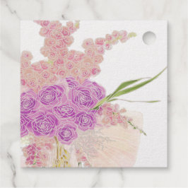 La Boca Rosa Röte sheer Schleifenbouquet  Geschenkanhänger