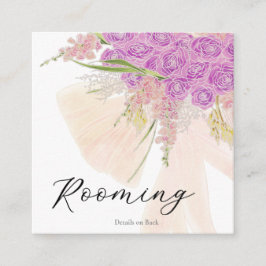 La Boca Rosa Sheer Bogen Blumenstrauß Zimmer Begleitkarte
