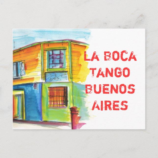 La Boca Tango Postkarte (Vorderseite)