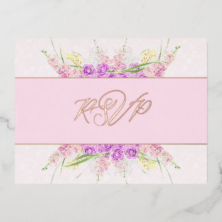 La Boca Vendretti Pink Ribbon-Folie RSVP Folie Einladungspostkarte