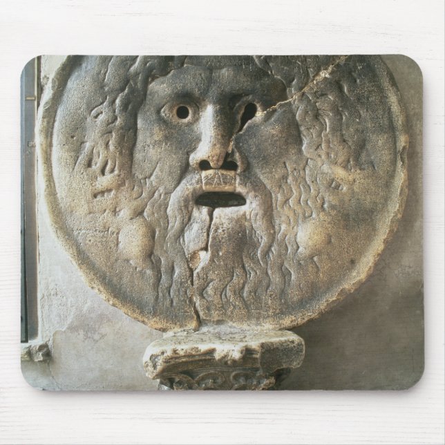 La Bocca di Verita (der Mund der Wahrheit) (Foto) Mousepad (Vorne)