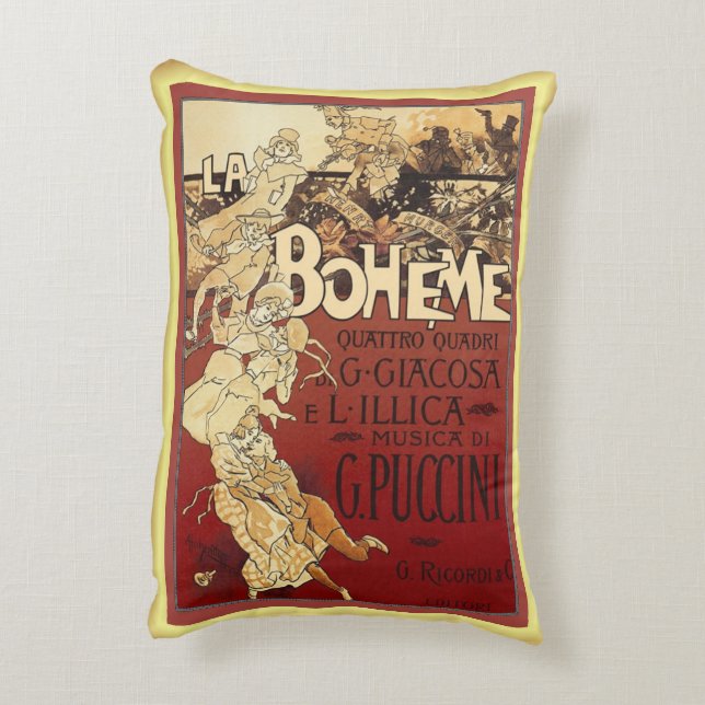 La Boheme ~ Puccini Opera ~ Paris Bohemisch Life ~ Dekokissen (Rückseite(Vertikal))