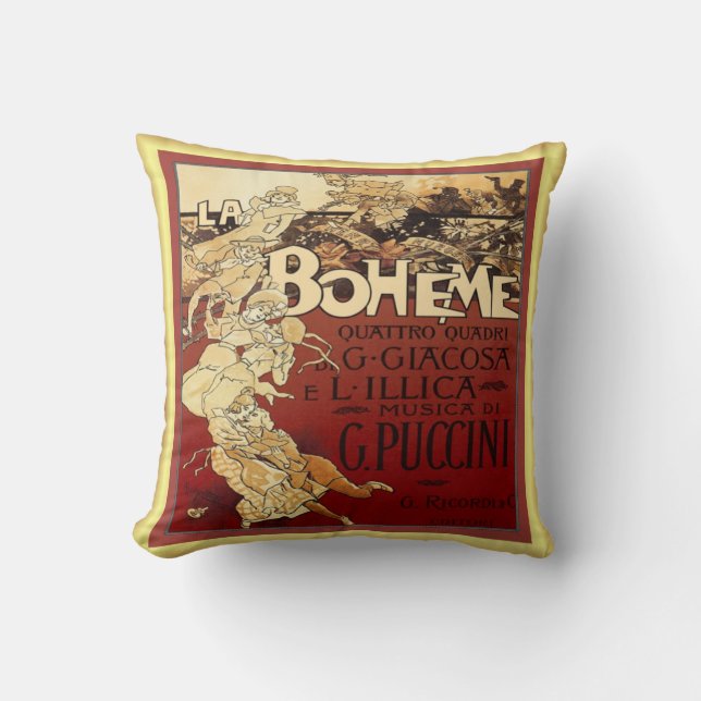 La Boheme ~ Puccini Opera ~ Paris Bohemisch Life ~ Kissen (Vorderseite)