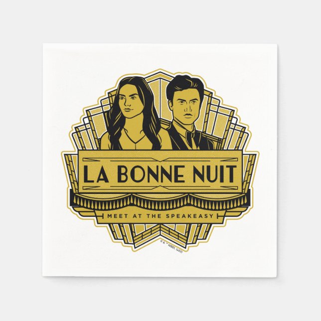 La Bonne Nuit - Treffen Sie sich bei der Speakeasy Serviette (Vorderseite)