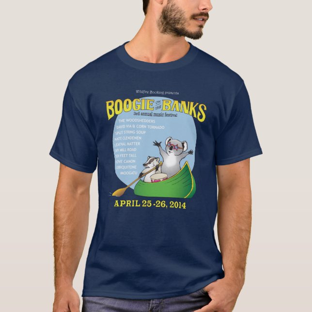 La boogie des hommes sur le T-shirt de banques (Devant)
