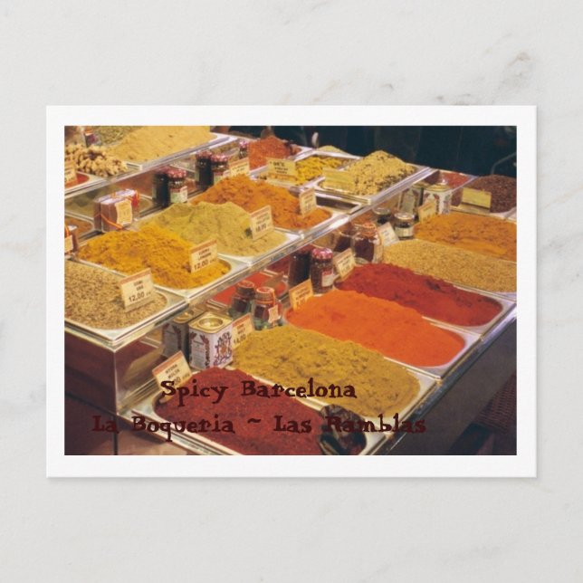 La Boqueria - Gewürze für Ihre Mahlzeiten Postkarte (Vorderseite)