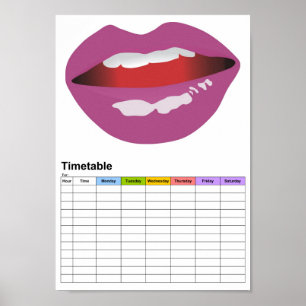 La Bouche / Der Mund / Stundenplan Poster
