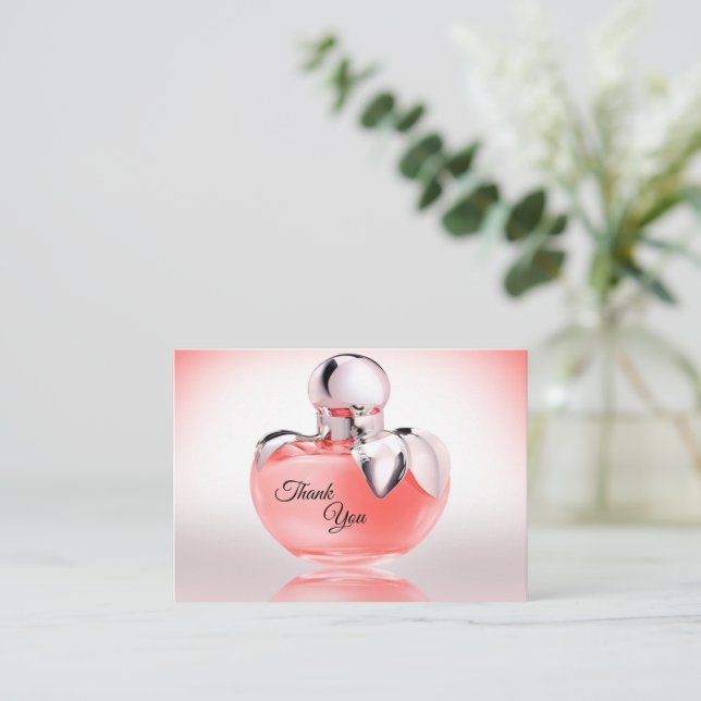 La Bouteille De Carte de remerciements De Parfum (Debout devant)