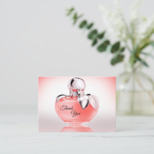 La Bouteille De Carte de remerciements De Parfum