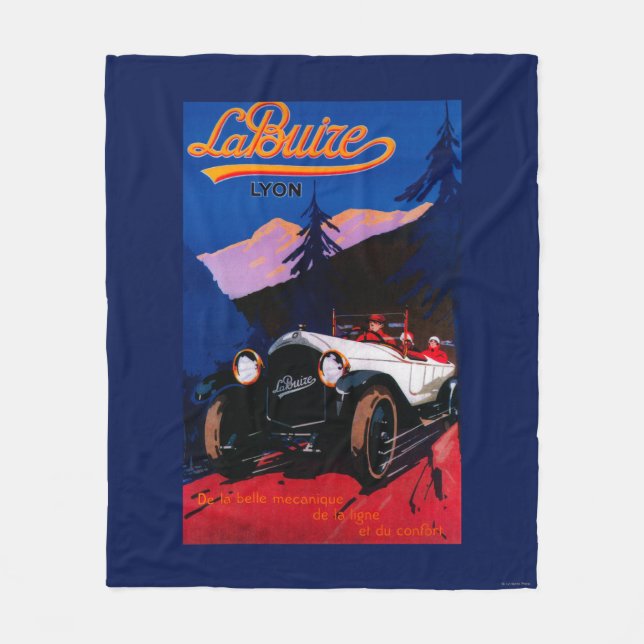 La Buize Lyon Vintages PosterEurope Fleecedecke (Vorderseite)