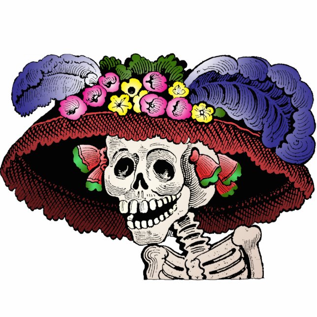 La Calavera Catrina [Magnetskulptur] Fotoskulptur Magnet (Vorne)