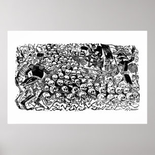 La Calavera Revuelta durch José Guadalupe Posada Poster