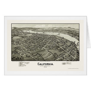 La Californie, carte panoramique de PA - 1902