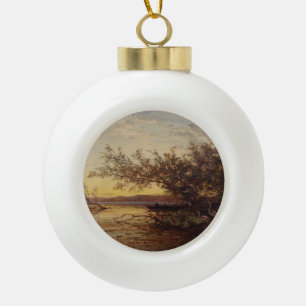 La Camargue, Coucher De Soleil - Félix Ziem Keramik Kugel-Ornament
