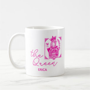 La carte à jouer reine Couronne Mug Cadeau femme p