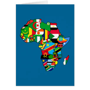 La carte africaine des drapeaux de l'Afrique dans