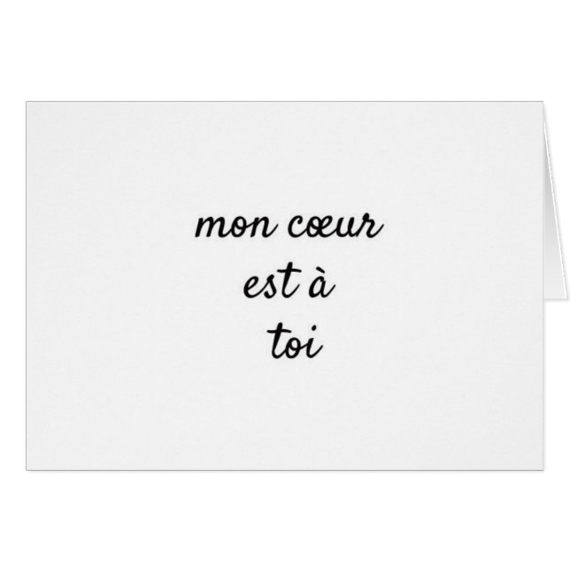 LA CARTE D'AMOUR FRANÇAISE DIT "AVEC TOUT MON COEU (Devant horizontal)