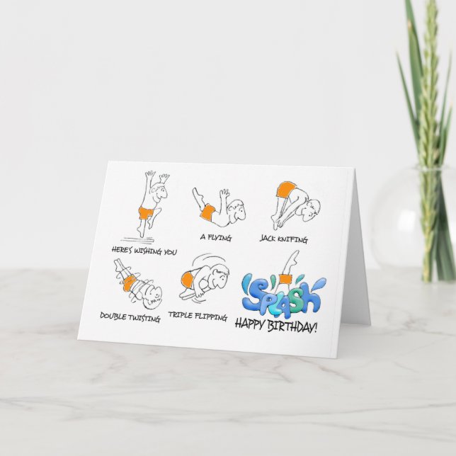 La carte d'anniversaire du Plongeur (Devant)