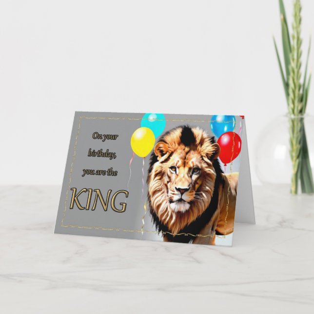 La carte d'anniversaire du roi Boy (Devant)