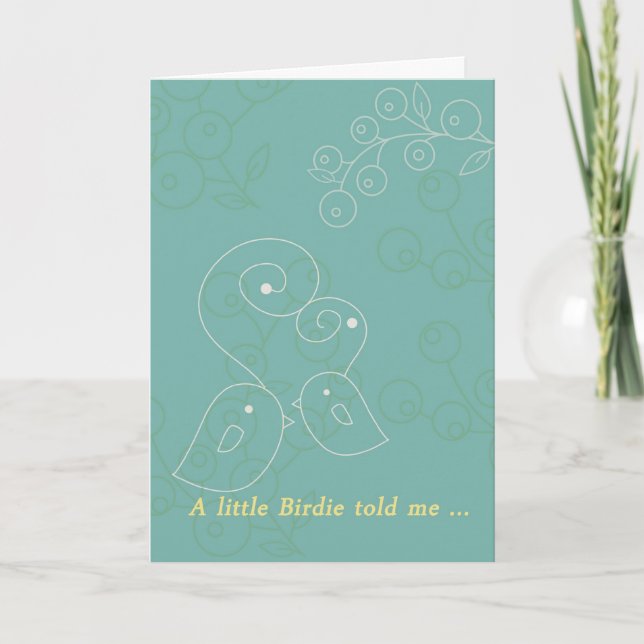 La carte d'anniversaire une petite birdie m'a (Devant)