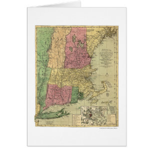 La carte de Bowle de la Nouvelle Angleterre 1784